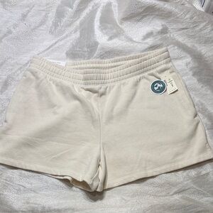 Aeropostale Women’s Cream Cozy Elastic-Waist Shorts size L